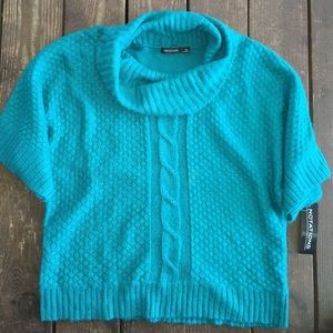 Notations NWT Teal sparkle slouchy Sweater XL